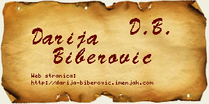 Darija Biberović vizit kartica